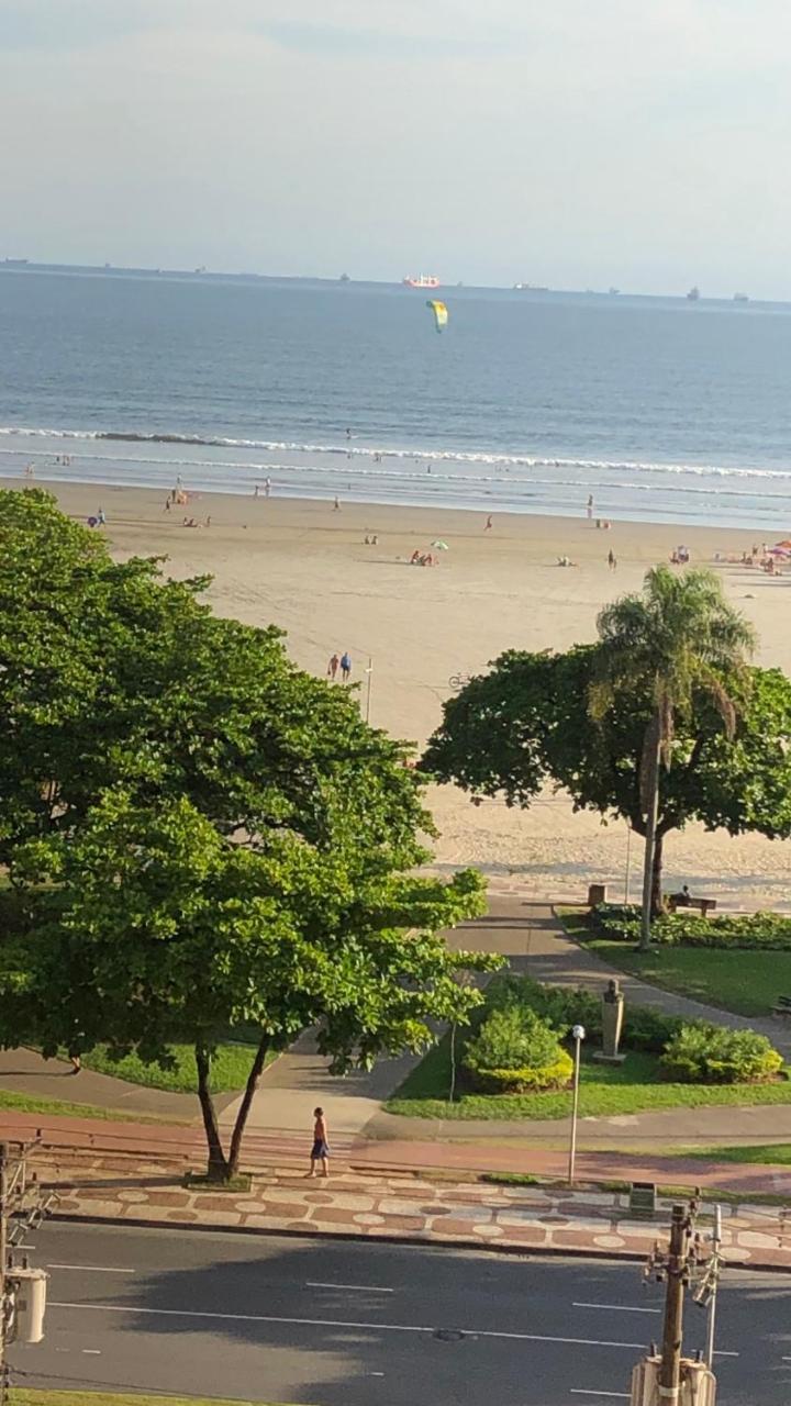 Apto Gonzaga Frente ao Mar Wi-Fi Santos  Exterior foto